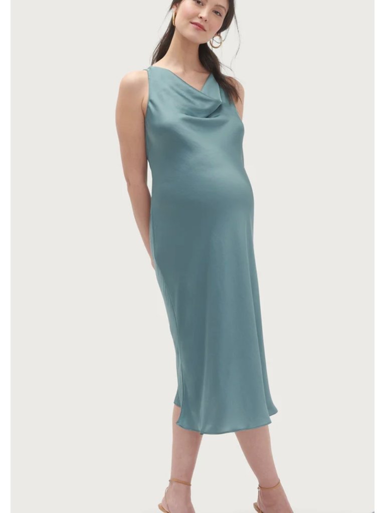 Nwt Hatch The Harlow Midi Dress Formal Mineral Green Sz1 Bust34